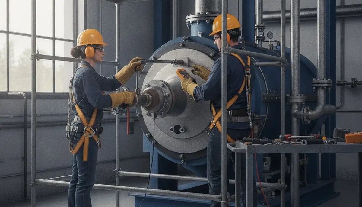 Boiler repair technician servicing a home in La Jolla, CA for coastal plumbing needs