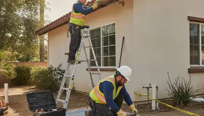 Plumber repairing a pipe in La Jolla, CA for plumbing repair service
