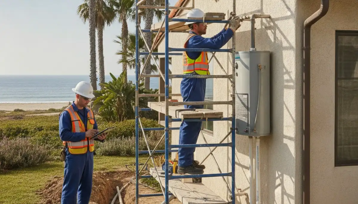 Plumber repairing a pipe in La Jolla, CA for reliable plumbing repair service