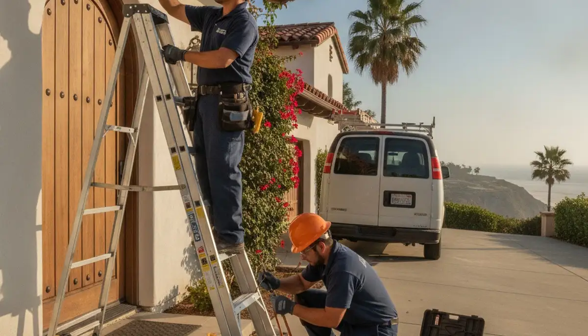 Plumber repairing a leak in La Jolla, CA for residential plumbing service