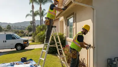Plumber repairing a pipe in La Jolla, CA for local plumbing service