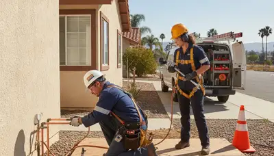 Plumber repairing a pipe in La Jolla, CA for plumbing repair service
