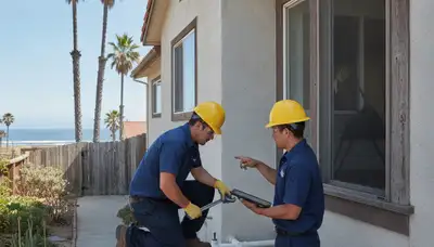 Plumber repairing a leak in La Jolla, CA for residential plumbing service