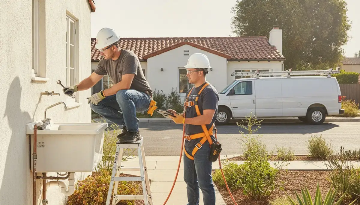 Plumber repairing pipes in La Jolla, CA for professional plumbing repair service