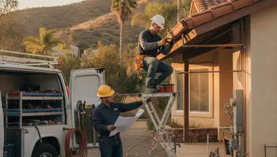 Plumber repairing a leak in La Jolla, CA for a professional plumbing service