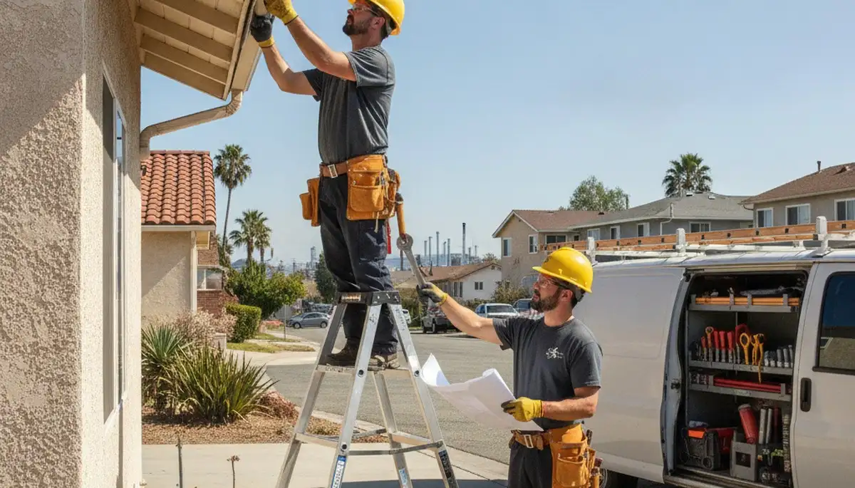 Plumber repairing a leak in La Jolla, CA for residential plumbing service