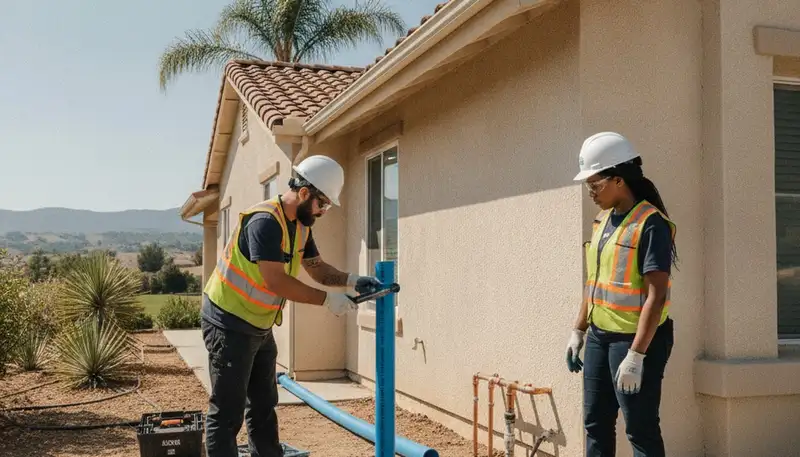 Plumber repairing plumbing in La Jolla, CA for residential leak and pipe repair services
