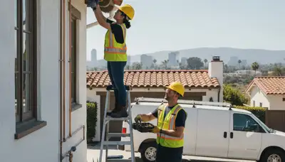 Plumber repairing pipe in La Jolla, CA for plumbing leak service and home repairs