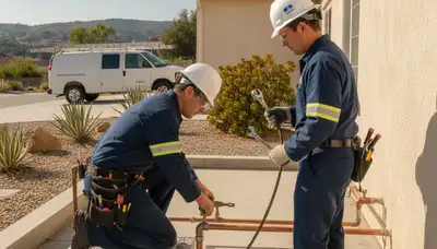 Plumber repairing a leak in La Jolla, CA for reliable plumbing repair service