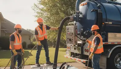 Septic pumping service truck for La Jolla, CA homes, keeping systems running smoothly year-round