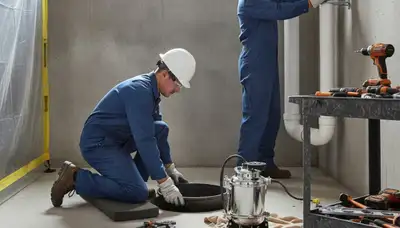 Sump pump installation for La Jolla, CA homes by On Call Plumbers to prevent moisture buildup and water intrusion