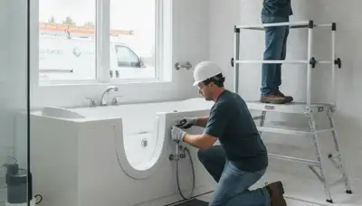 Walk-in tub installation by La Jolla, CA plumbers for safer, accessible home bathing